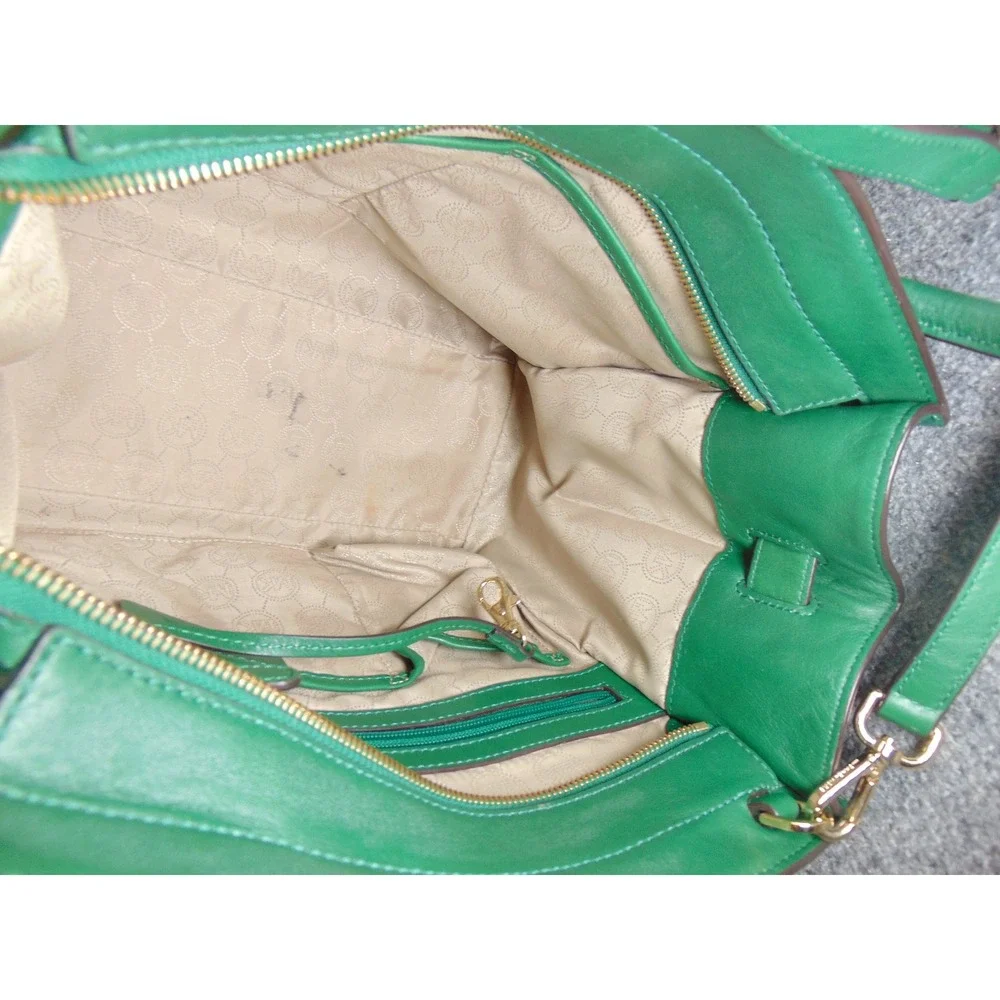 Michael Kors Hamilton Satchel Green Gold‎ Hardware 30F4GHXS3L Crossbody Bag